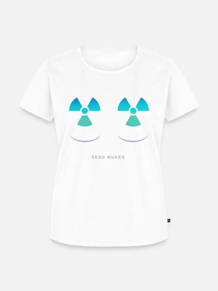 Send Nukes - Frauen Premium Bio T-Shirt - Weiß