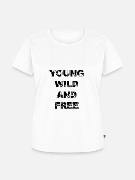 Young wild and free - Frauen Premium Bio T-Shirt - Weiß