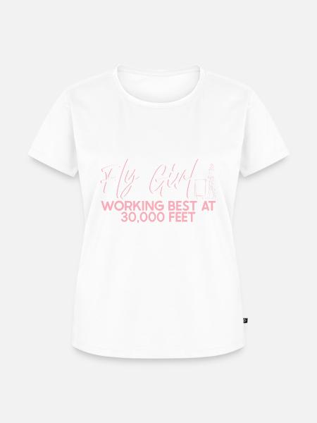 Stewardess Flugbegleiterin Flugzeugfahrt Luftfahrt - Frauen Premium Bio T-Shirt - Weiß