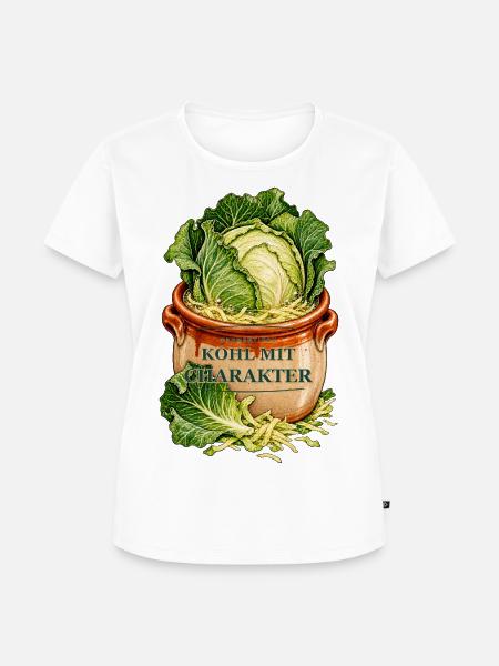 Kohl mit Charakter - Fermentation Design - Frauen Premium Bio T-Shirt - Weiß
