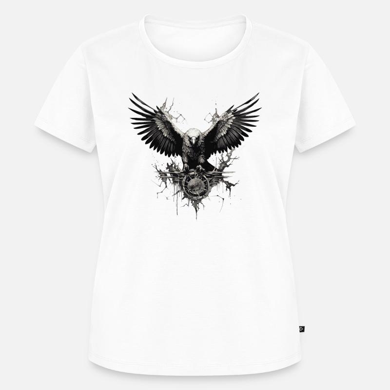 Eagle front - Frauen Premium Bio T-Shirt - Weiß
