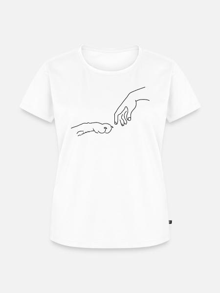 Hundepfote - Frauen Premium Bio T-Shirt - Weiß