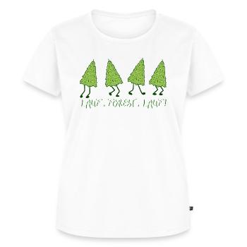 Wortspiel Lauf Forest Lauf Film Wortwitz Geschenk - Frauen Premium Bio T-Shirt - Weiß - Vorne - AI Model Female 172 dark (172cm)