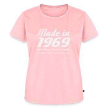 Fabriqué en 1969 Cadeau d’anniversaire 53 ans rétro - T-shirt Premium bio Femme - rose - Devant - AI Model Female 172 dark (172cm)