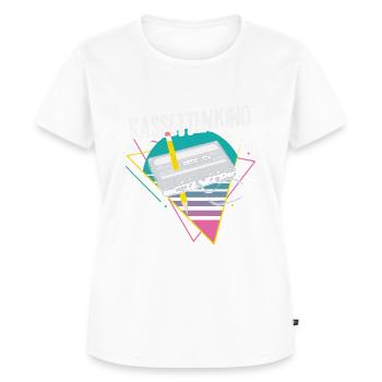 Kassettenkind 80er Jahre Musik Kassette Mixtape - Frauen Premium Bio T-Shirt - Weiß - Vorne - AI Model Female 172 dark (172cm)