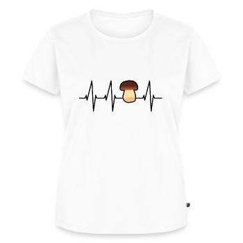 Pilze sammeln - Frauen Premium Bio T-Shirt - Weiß - Vorne - AI Model Female 172 dark (172cm)