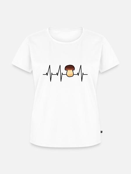 Pilze sammeln - Frauen Premium Bio T-Shirt - Weiß