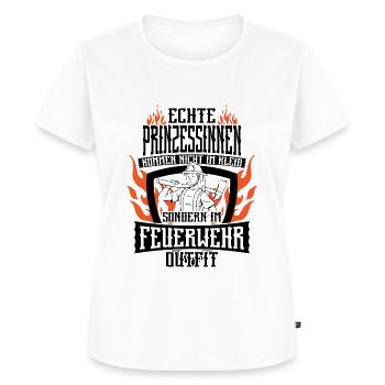 Feuerwehrfrau Freiwillige Feuerwehr Ehrenamt - Frauen Premium Bio T-Shirt - Weiß - Vorne - AI Model Female 172 dark (172cm)