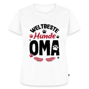 Großmutter Weltbeste Hunde Oma Omi Enkel Familie U - Frauen Premium Bio T-Shirt - Weiß - Vorne - AI Model Female 172 dark (172cm)