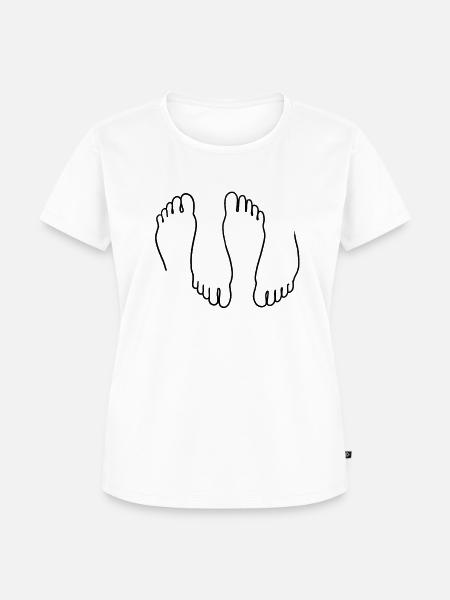 füße - Frauen Premium Bio T-Shirt - Weiß