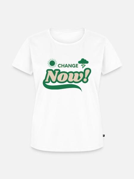 Change Now - Frauen Premium Bio T-Shirt - Weiß