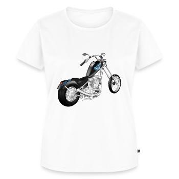 Motorrad - Frauen Premium Bio T-Shirt - Weiß - Vorne - AI Model Female 172 dark (172cm)