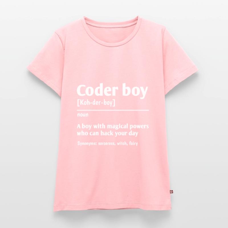 Coder Boy Definition Noun Software Developer Progr Frauen Premium Bio T-Shirt