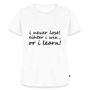 Motivation - Frauen Premium Bio T-Shirt - Weiß - Vorne - AI Model Female 172 dark (172cm)