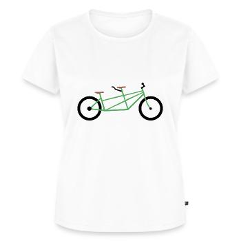 Tandem Bike Fahrrad - Frauen Premium Bio T-Shirt - Weiß - Vorne - AI Model Female 172 dark (172cm)