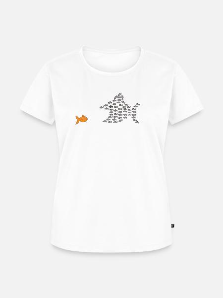 Fischschwarm - Frauen Premium Bio T-Shirt - Weiß