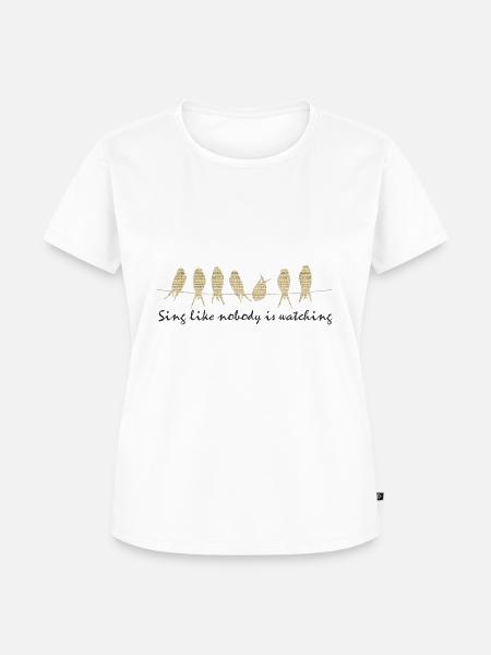 Sing - Frauen Premium Bio T-Shirt - Weiß