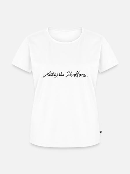 Beethoven Signature - Frauen Premium Bio T-Shirt - Weiß