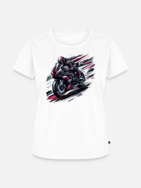 Rennfieber - Frauen Premium Bio T-Shirt - Weiß