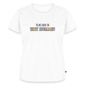 teacher of tiny humans - Women's Premium Organic T-shirt - white - Front - AI Model Female 172 dark (172cm)