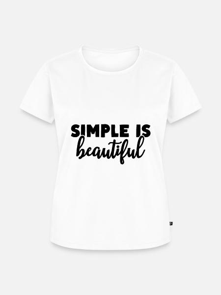 Simple is beautiful - Frauen Premium Bio T-Shirt - Weiß