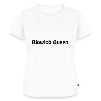 Blowjob-Queen - Frauen Premium Bio T-Shirt - Weiß - Vorne - AI Model Female 172 dark (172cm)