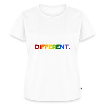 Different LGBT Regenbogen Gay Pride - Frauen Premium Bio T-Shirt - Weiß - Vorne - AI Model Female 172 dark (172cm)