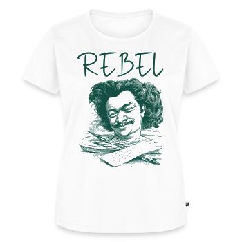 rebelle - T-shirt Premium bio Femme - blanc - Devant - AI Model Female 172 dark (172cm)