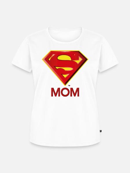 Superman 'Super MOM' - Frauen Premium Bio T-Shirt - Weiß