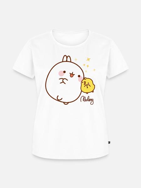 Molang Piu Piu mit Sternen - Frauen Premium Bio T-Shirt - Weiß