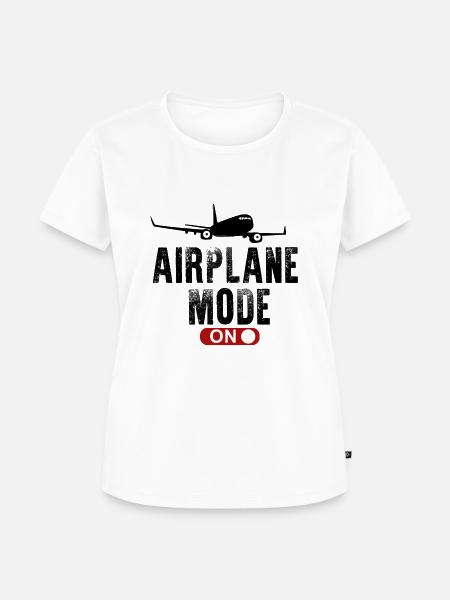 Flugzeug-Modus ein - Frauen Premium Bio T-Shirt - Weiß