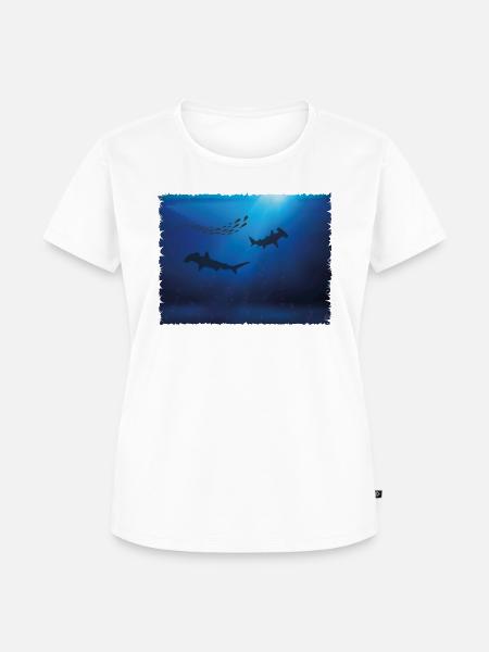 Ozean Hammerhai; Meer - Frauen Premium Bio T-Shirt - Weiß