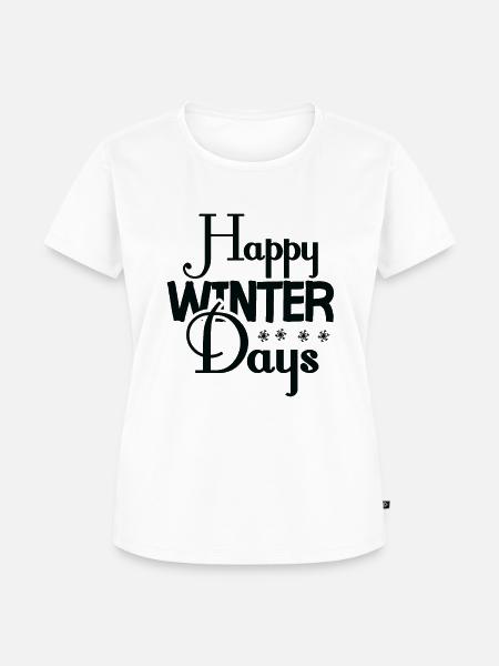 Happy Winter Days - Winterzeit - Frauen Premium Bio T-Shirt - Weiß