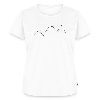Alpenüberquerung - Frauen Premium Bio T-Shirt - Weiß - Vorne - AI Model Female 172 dark (172cm)