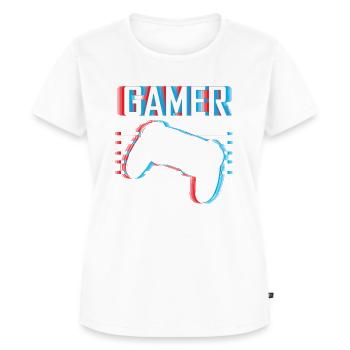 Spieler - Frauen Premium Bio T-Shirt - Weiß - Vorne - AI Model Female 172 dark (172cm)