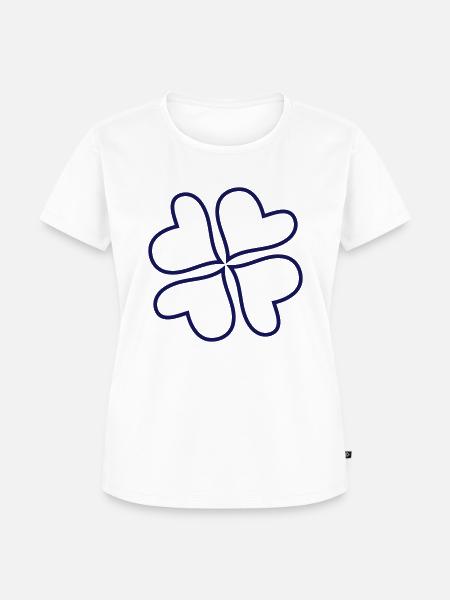 Kleeblatt - Frauen Premium Bio T-Shirt - Weiß