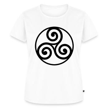Triskele - Frauen Premium Bio T-Shirt - Weiß - Vorne - AI Model Female 172 dark (172cm)