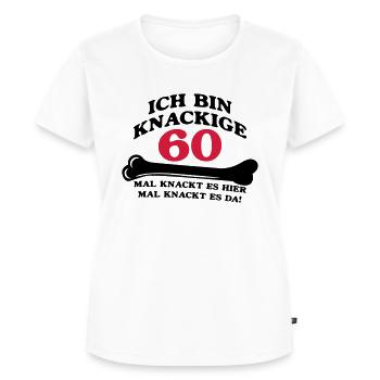 Geburtstag - Ich bin Knackige 60 - Frauen Premium Bio T-Shirt - Weiß - Vorne - AI Model Female 172 dark (172cm)