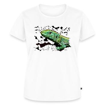 A lizard in the garden - Women's Premium Organic T-shirt - white - Front - AI Model Female 172 dark (172cm)