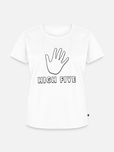 High Five - Frauen Premium Bio T-Shirt - Weiß