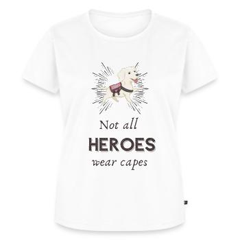 Not all heroes wear capes - Rescue dog - Women's Premium Organic T-shirt - white - Front - AI Model Female 172 dark (172cm)