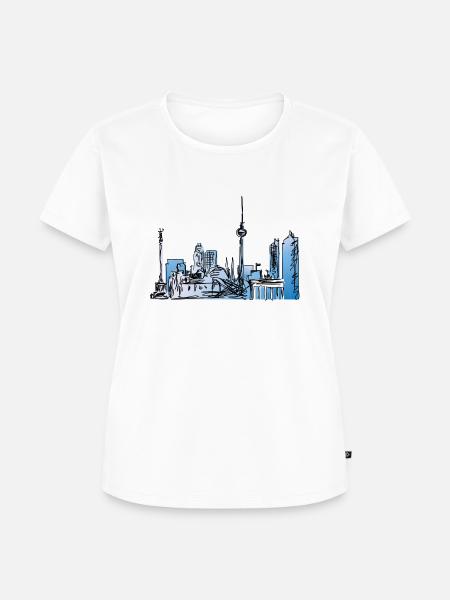 Berlin gezeichnet - Frauen Premium Bio T-Shirt - Weiß