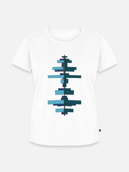 Wolkenkratzer am Fluss - Frauen Premium Bio T-Shirt - Weiß