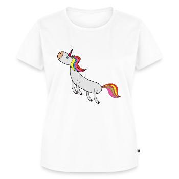 Einhorn - Frauen Premium Bio T-Shirt - Weiß - Vorne - AI Model Female 172 dark (172cm)