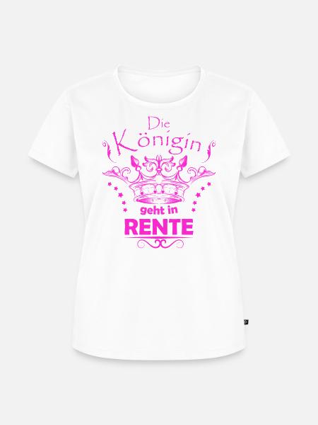 Die Königin geht in Rente. Rentnerin & Ruhestand - Frauen Premium Bio T-Shirt - Weiß