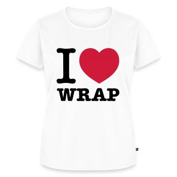I love wrap - Women's Premium Organic T-shirt - white - Front - AI Model Female 172 dark (172cm)