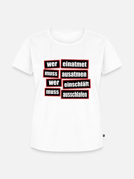 Spruch Schlafmütze - Frauen Premium Bio T-Shirt - Weiß