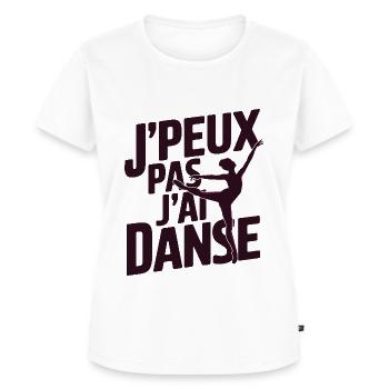 j'peux pas j'ai danse - Cadeau jpeux pas jai danse - T-shirt Premium bio Femme - blanc - Devant - AI Model Female 172 dark (172cm)