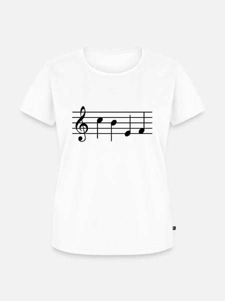 Chef Notenschrift - Frauen Premium Bio T-Shirt - Weiß