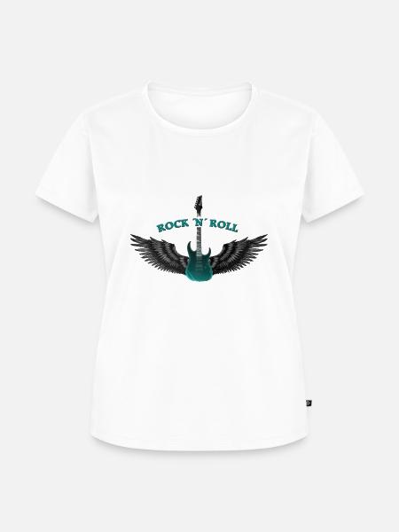 ROCK N ROLL - Frauen Premium Bio T-Shirt - Weiß